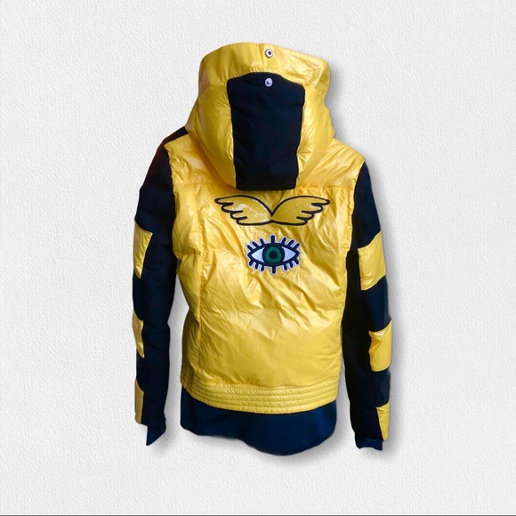 Rossignol JCC W Kaissy yellow puffer ski jacket S - Picture 5 of 6